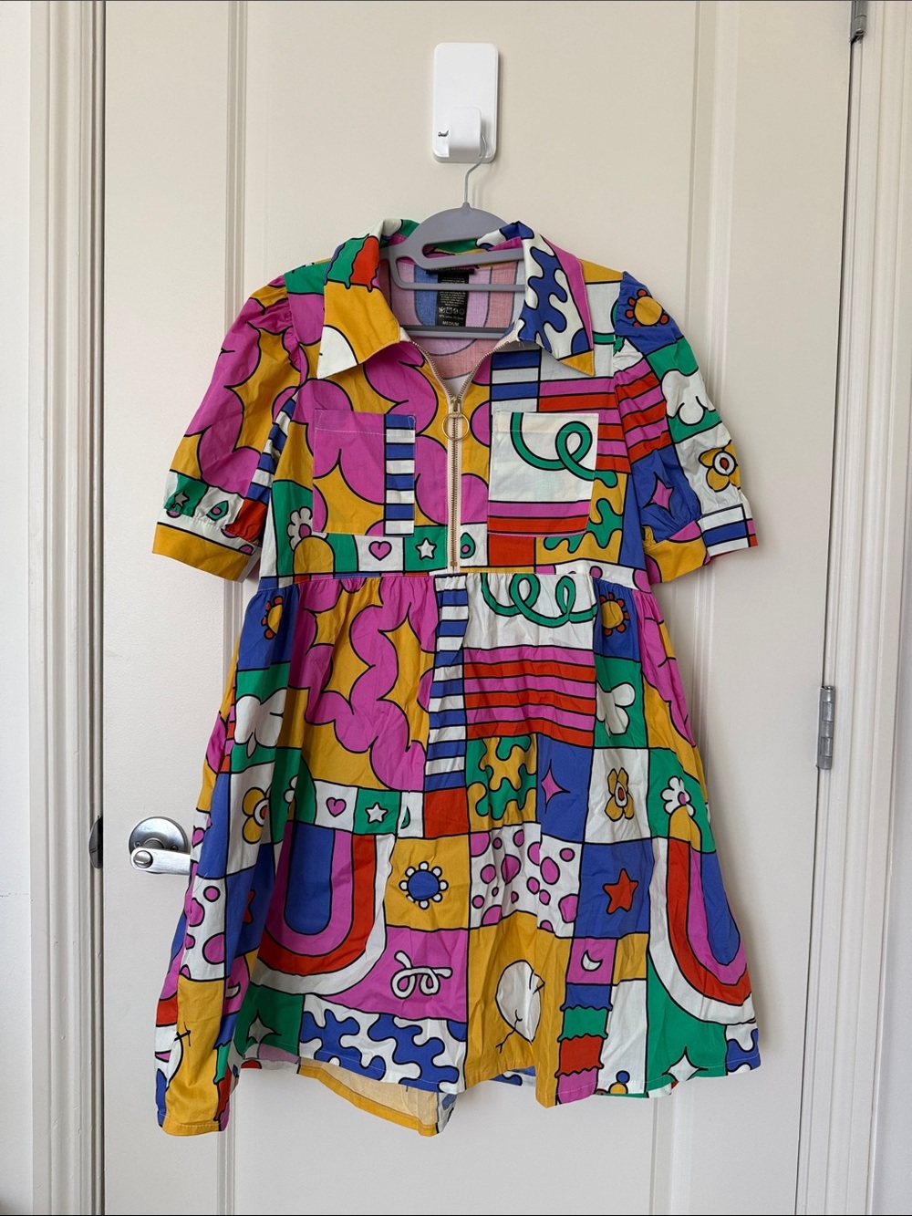 Nooworks Zip Dress - Vibrant Print